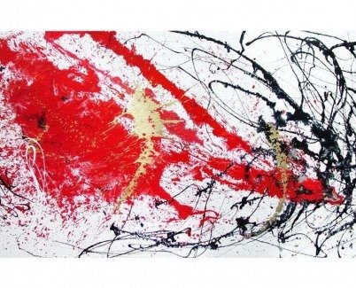 red and black abstract art