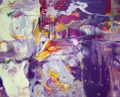 close up of abstract art bright purple art