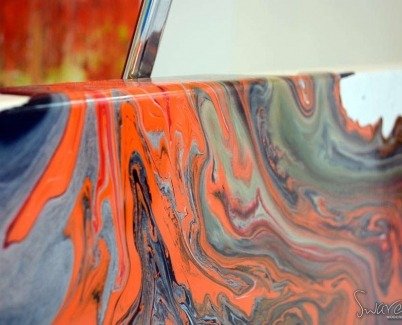 orange-and-black-contemporary-art contemporary black and orange art