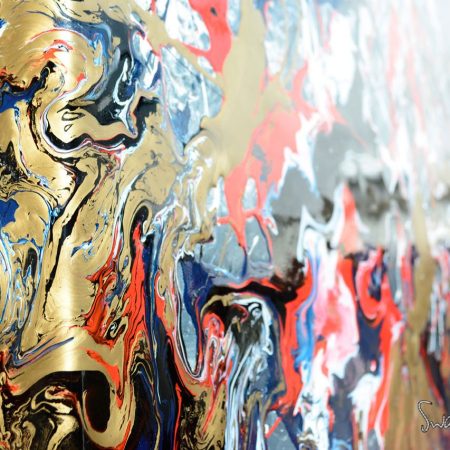 Darker-Than-Life-2 side view of grey paints on canvas