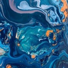 Long blue and green painting (4) Long blue and green painting