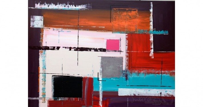 Original art made from blocks of colour