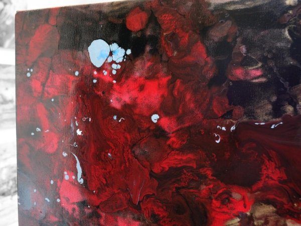 Rich red paints on canvas