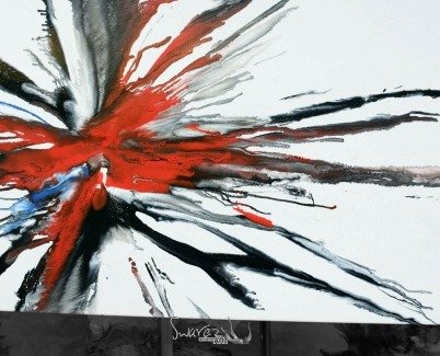 Minimal modern art (3) Close up of a medium sized artwork