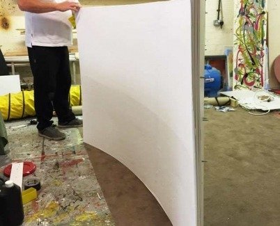 2m curved canvas