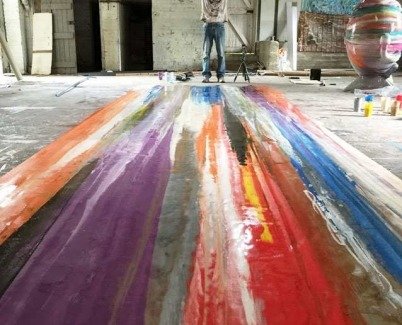 20ft long painted canvas