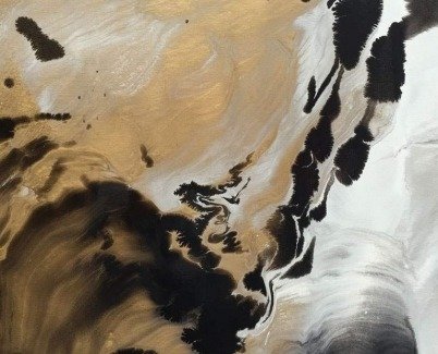 Aces High gold and black art work
