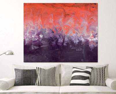 Large red and purple art | Addicted To That Rush | Swarez