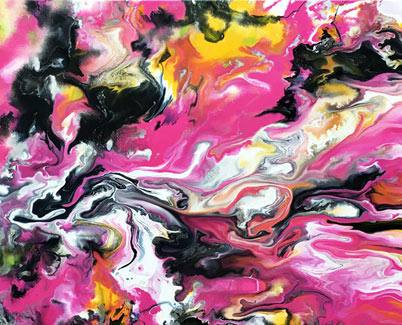 Abstract pink painting