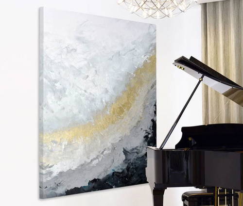 black-white-and-gold-abstract-painting