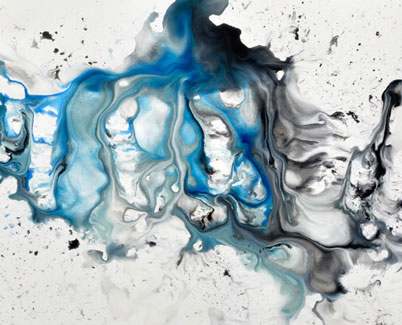Blue painting called Absolute Zero