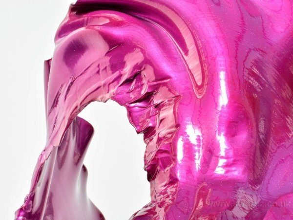 pink metal sculpture