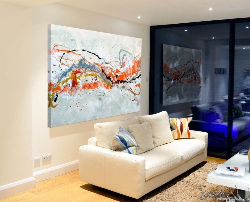 orange-and-black-painting-in-living-room