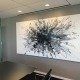 black and white modern art in corporate boardroom