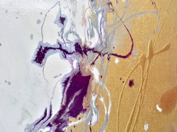 gold enamel paint splashes