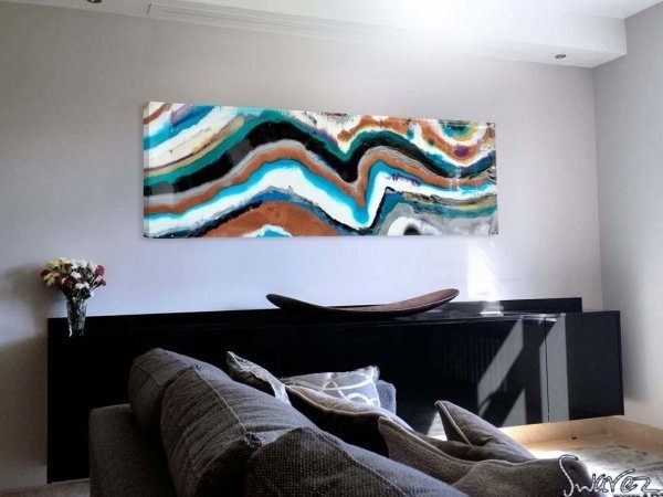 painting like rock strata