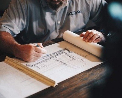 architect working on drawings