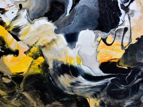 black and yellow art