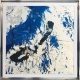 Blue and white abstract painting - Atlantica 2