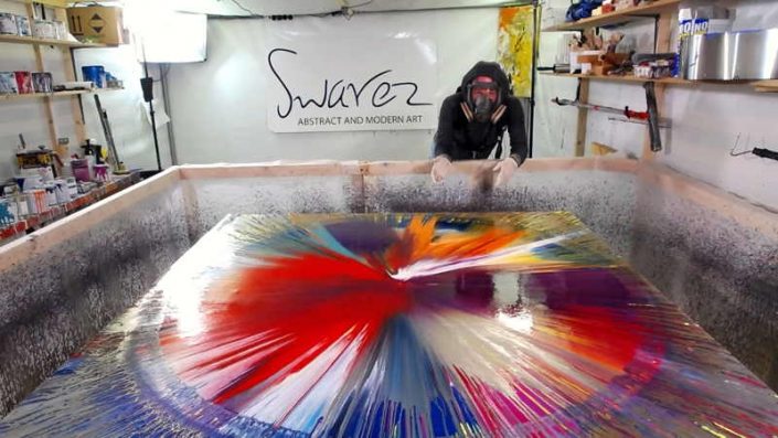 Live painting from Swarez HQ Spin art week 1