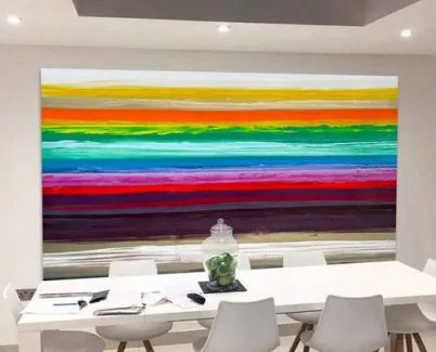 multi-colored-art-on-wall