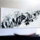 black and white abstract painting
