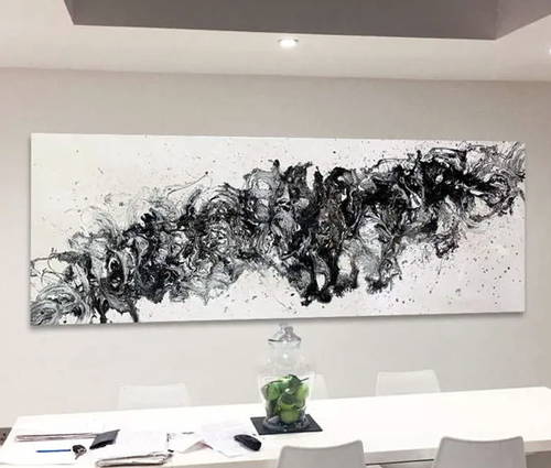 long-black-and-white-abstract-painting