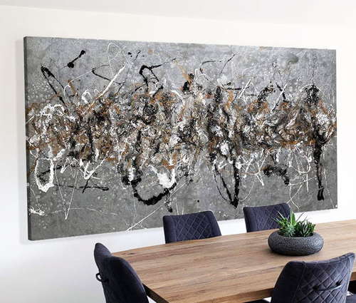 big-silver-painting-in-dining-room