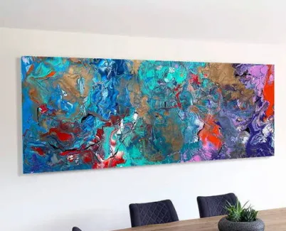 rectangular-original-art-in-dining-room