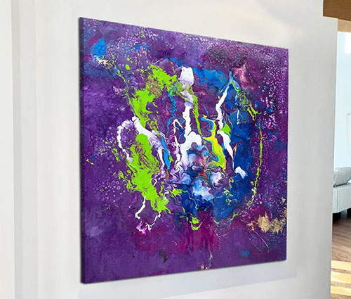 lime-green-and-purple-modern-art-on-a-wall