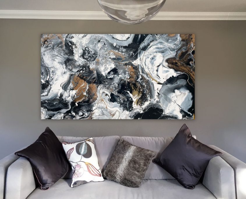 black white and copper art