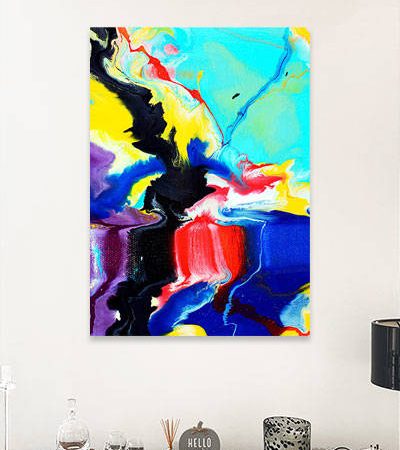 rainbow coloured art print