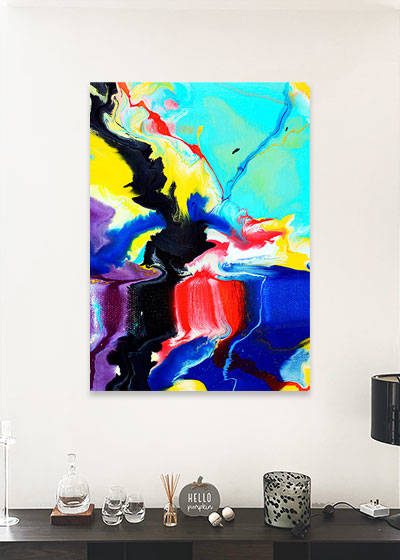 rainbow coloured art print