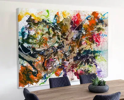 vibrant art with gold