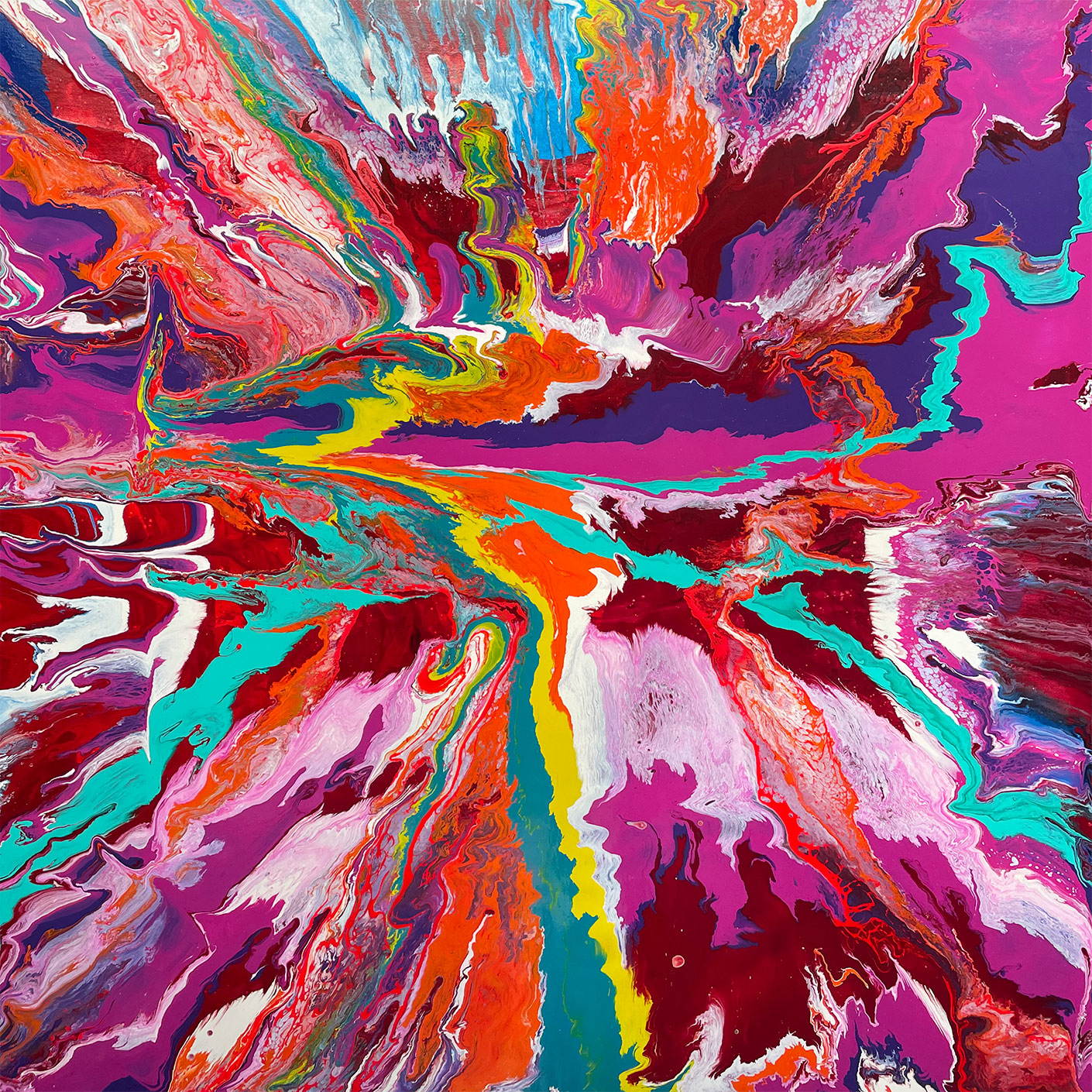 bright pink abstract art