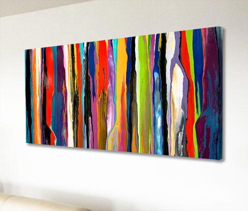 rectangular modern art made of stripes