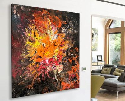 original modern art on a white wall