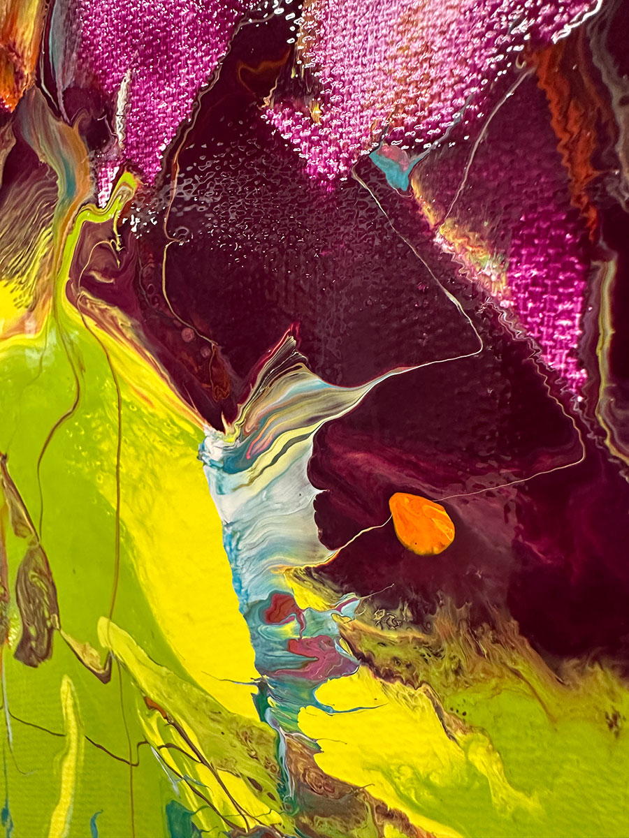 lime green and purple paints on canvas lime green and purple paints on canvas