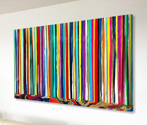 rainbow striped art
