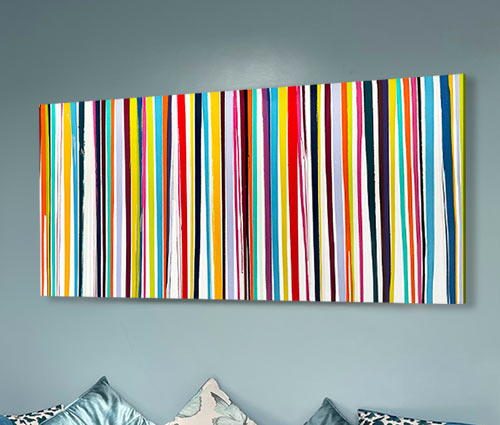 colorful stripes painting