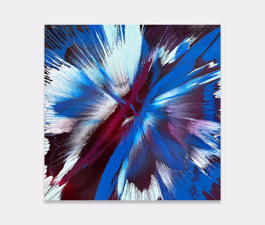 purple and blue small original painting purple and blue small original painting