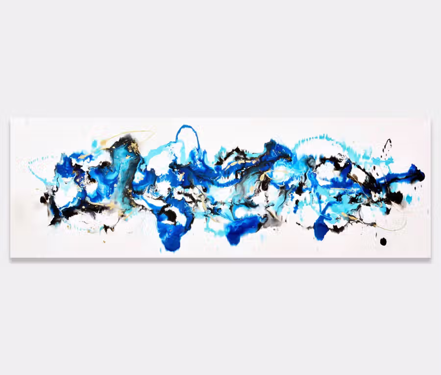 big blue and gold art