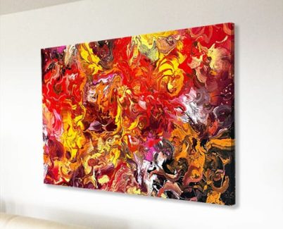 Big red and yellow fire painting
