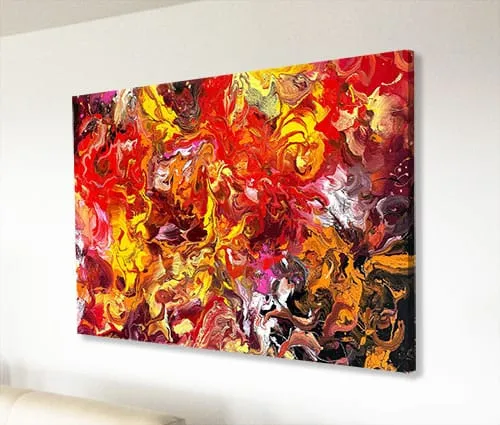 Big red and yellow fire painting