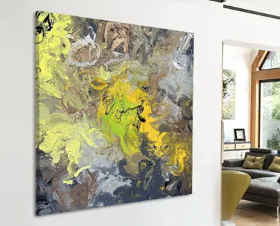 yellow and green and gold art