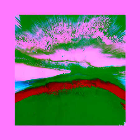 blue and red abstract painting