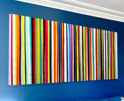 multi colored stripes painting