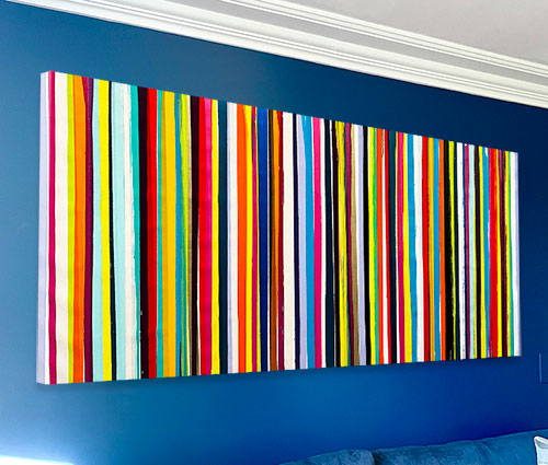 multi colored stripes painting