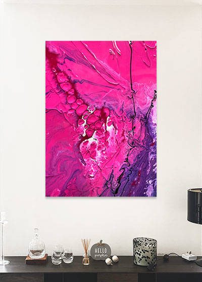 pink cells art print