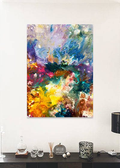 pastel flowers art print